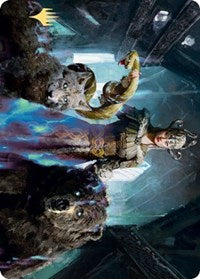 Kolvori, God of Kinship Art Card (Gold-Stamped Signature) [Kaldheim: Art Series] | Devastation Store