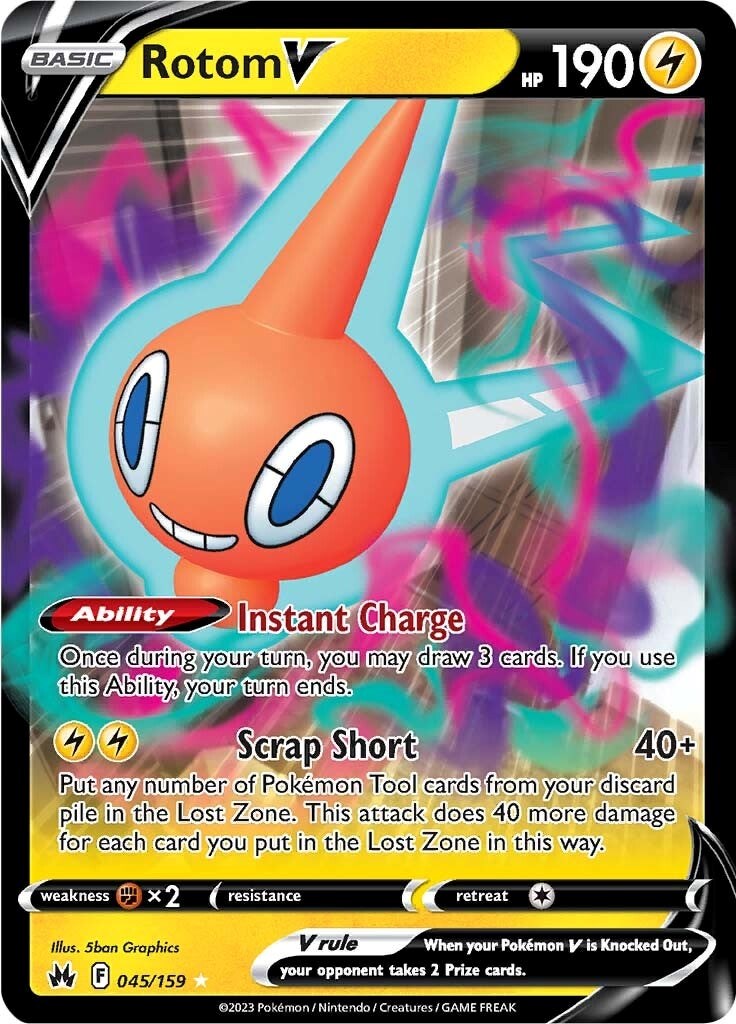 Rotom V (045/159) [Sword & Shield: Crown Zenith] | Devastation Store