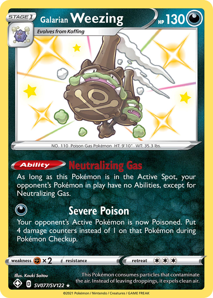 Galarian Weezing (SV077/SV122) [Sword & Shield: Shining Fates] | Devastation Store