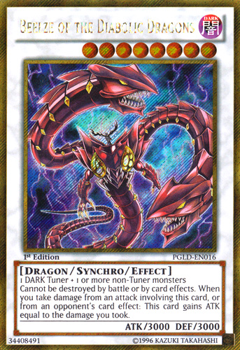 Beelze of the Diabolic Dragons [PGLD-EN016] Gold Secret Rare | Devastation Store