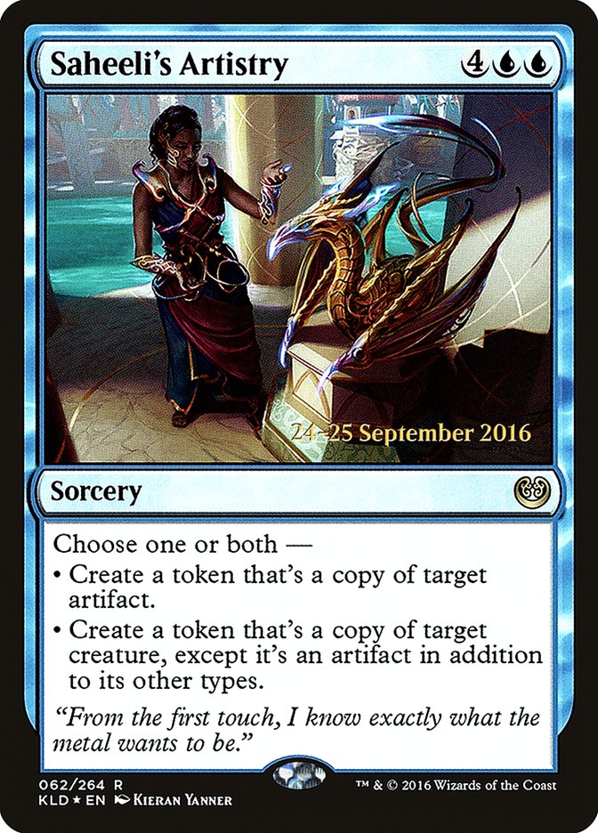 Saheeli's Artistry  [Kaladesh Prerelease Promos] | Devastation Store