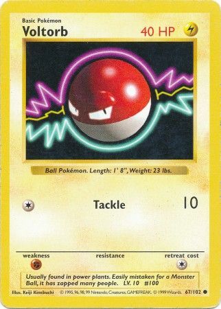 Voltorb (67/102) [Base Set Shadowless Unlimited] | Devastation Store