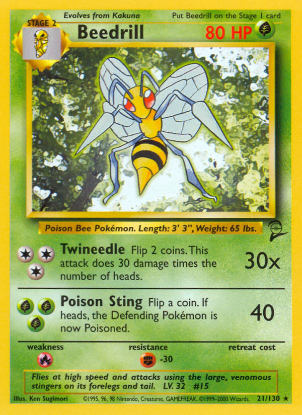 Beedrill (21/130) [Base Set 2] | Devastation Store