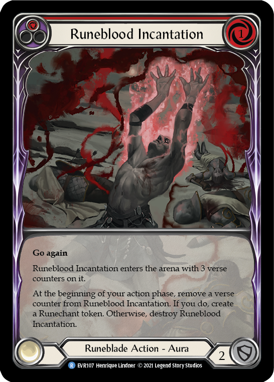 Runeblood Incantation (Red) [EVR107] (Everfest)  1st Edition Extended Art Rainbow Foil | Devastation Store