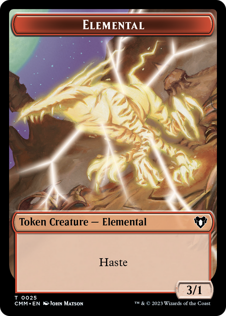 Human Soldier // Elemental (0025) Double-Sided Token [Commander Masters Tokens] | Devastation Store