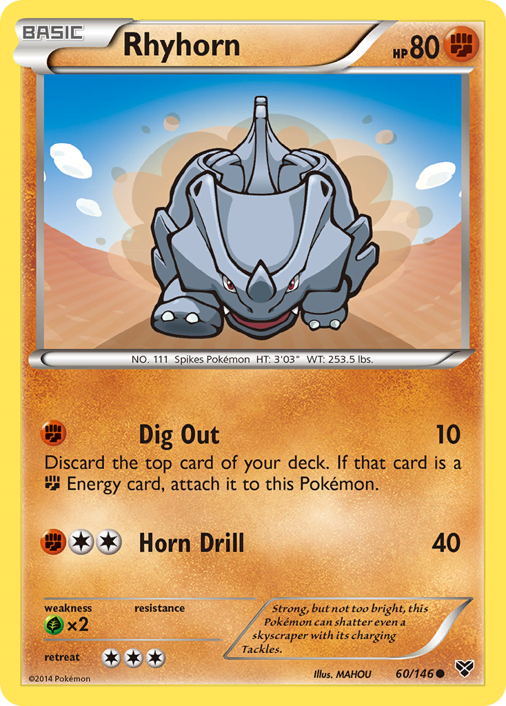 Rhyhorn (60/146) [XY: Base Set] | Devastation Store