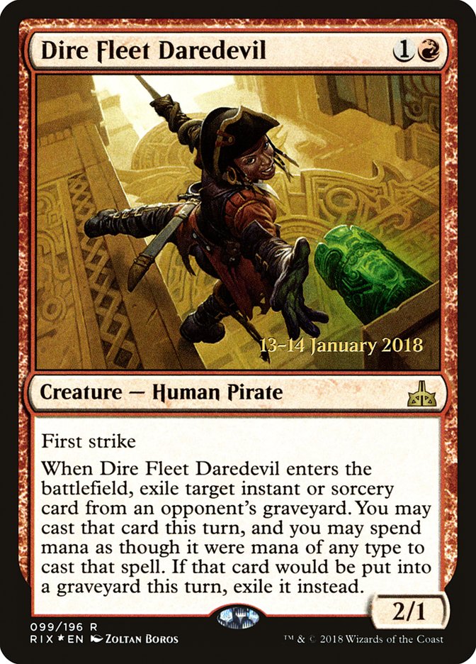 Dire Fleet Daredevil [Rivals of Ixalan Prerelease Promos] | Devastation Store