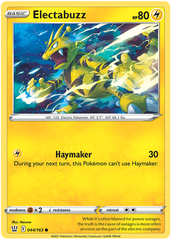 Electabuzz (044/163) [Sword & Shield: Battle Styles] | Devastation Store