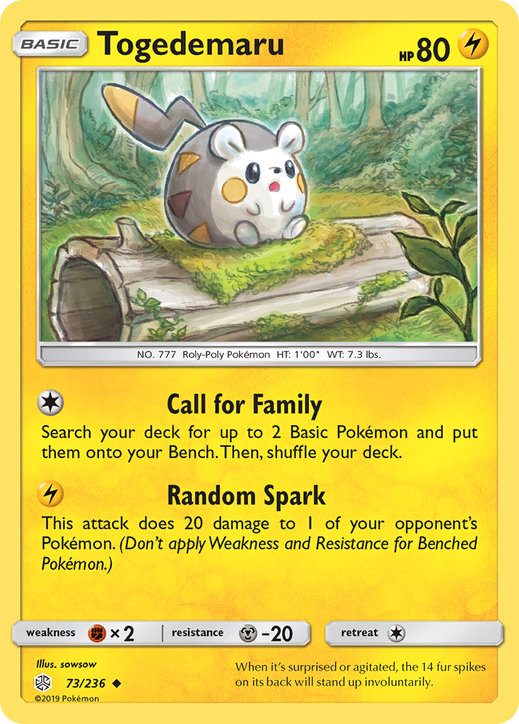 Togedemaru (73/236) [Sun & Moon: Cosmic Eclipse] | Devastation Store