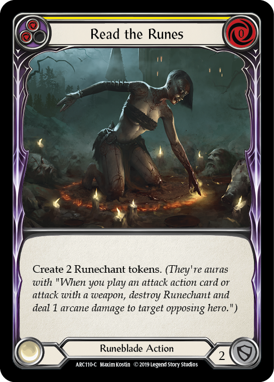 Read the Runes (Yellow) [ARC110-C] 1st Edition Normal - Devastation Store | Devastation Store