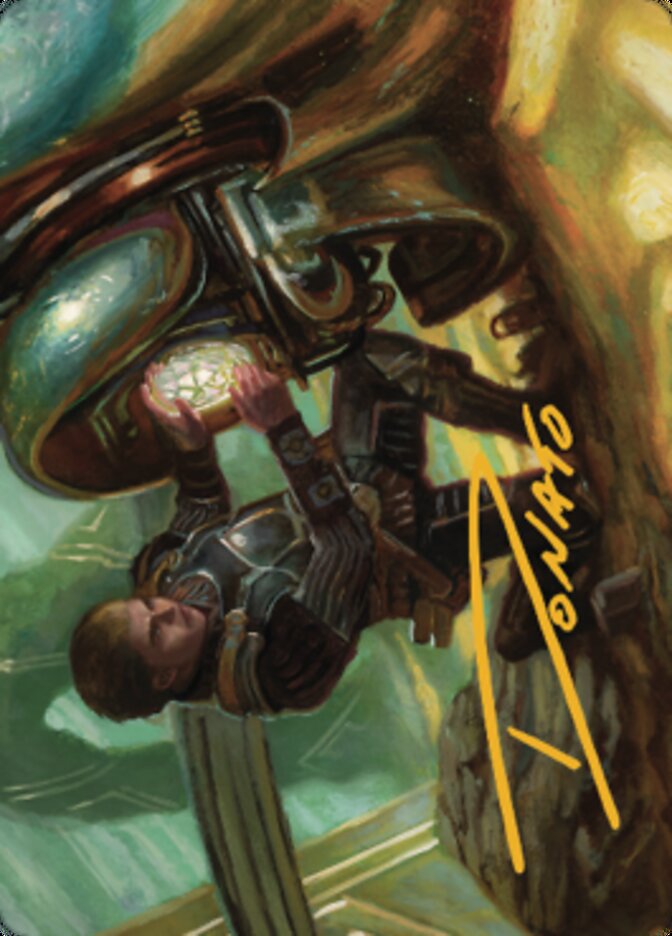 Urza, Powerstone Prodigy Art Card (Gold-Stamped Signature) [The Brothers' War Art Series] | Devastation Store
