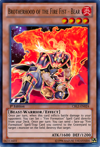 Brotherhood of the Fire Fist - Bear [CBLZ-EN024] Ultra Rare | Devastation Store