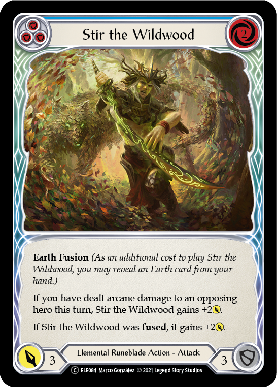 Stir the Wildwood (Blue) [U-ELE084] Unlimited Normal | Devastation Store