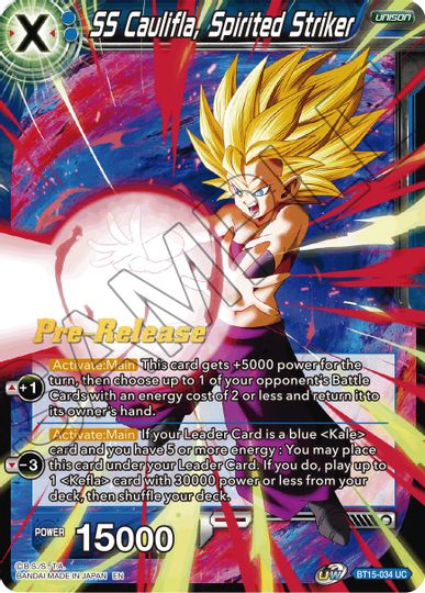 SS Caulifla, Spirited Striker (BT15-034) [Saiyan Showdown Prerelease Promos] | Devastation Store