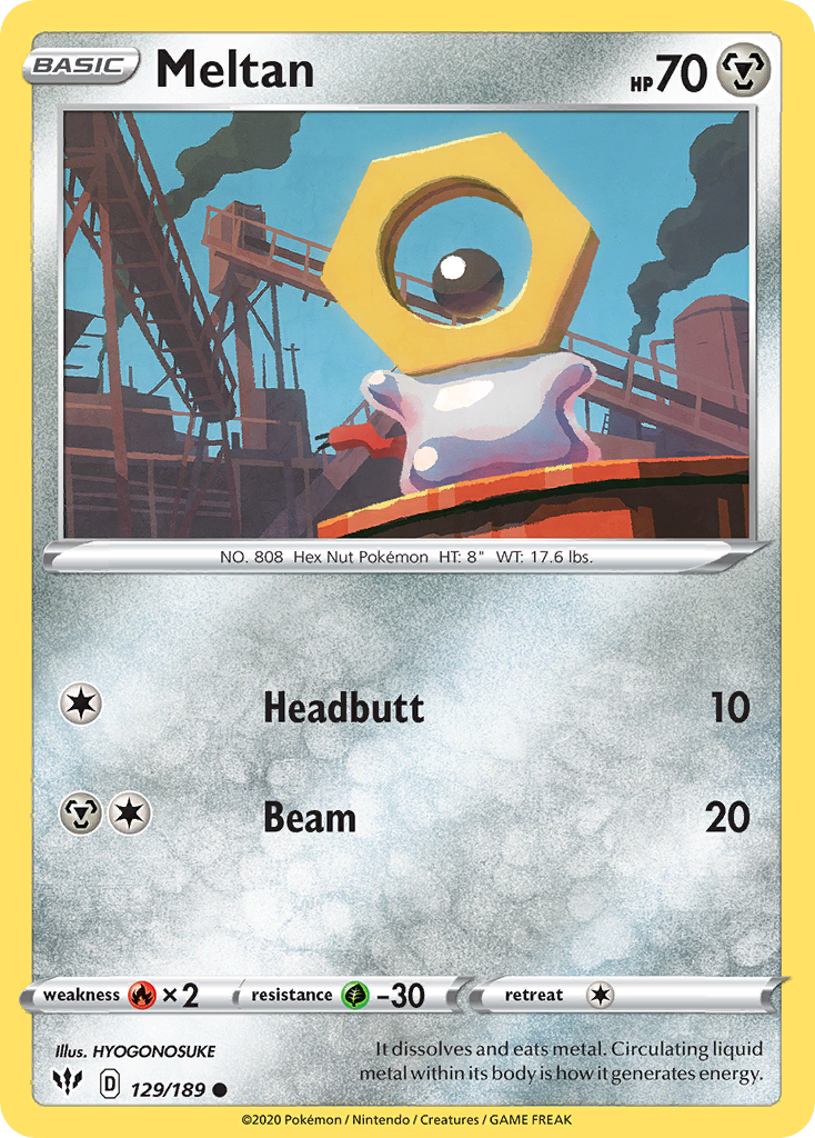 Meltan (129/189) [Sword & Shield: Darkness Ablaze] | Devastation Store