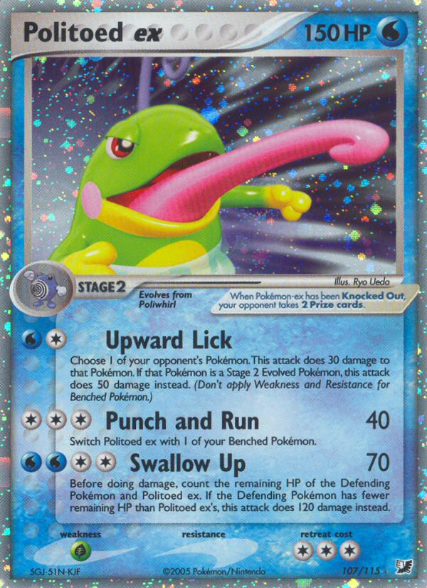 Politoed ex (107/115) [EX: Unseen Forces] | Devastation Store