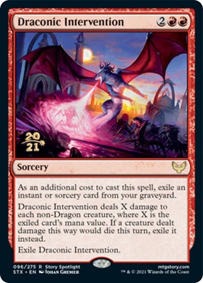 Draconic Intervention [Strixhaven: School of Mages Prerelease Promos] | Devastation Store