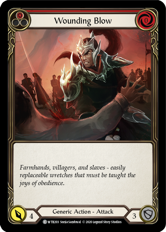 Wounding Blow (Red) [WTR203] Unlimited Edition Rainbow Foil - Devastation Store | Devastation Store