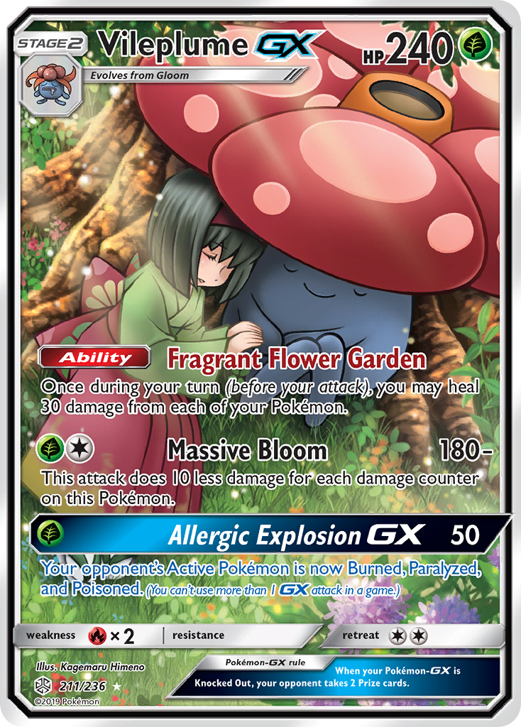 Vileplume GX (211/236) [Sun & Moon: Cosmic Eclipse] | Devastation Store