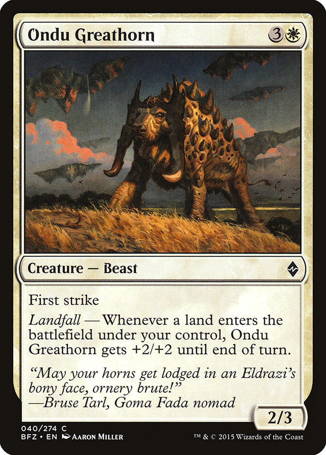Ondu Greathorn [Battle for Zendikar] | Devastation Store