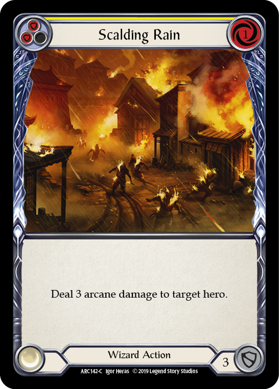 Scalding Rain (Yellow) [ARC142-C] 1st Edition Normal - Devastation Store | Devastation Store