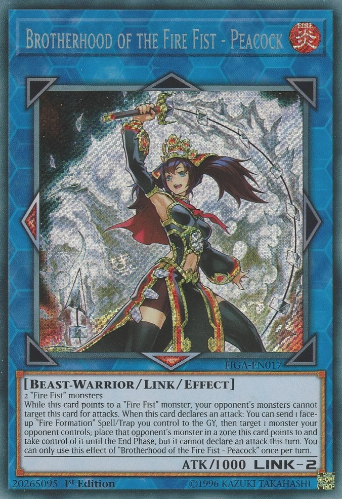 Brotherhood of the Fire Fist - Peacock [FIGA-EN017] Secret Rare | Devastation Store