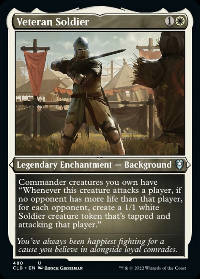 Veteran Soldier (Foil Etched) [Commander Legends: Battle for Baldur's Gate] | Devastation Store