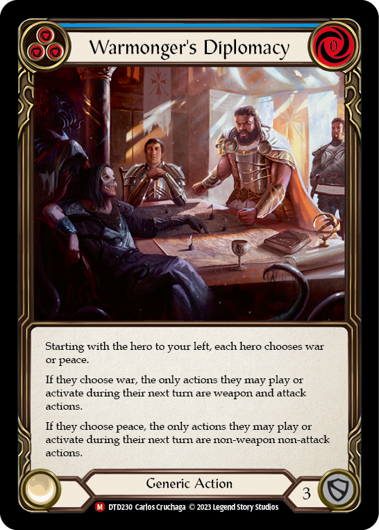 Warmonger's Diplomacy [DTD230] (Dusk Till Dawn)  Rainbow Foil | Devastation Store