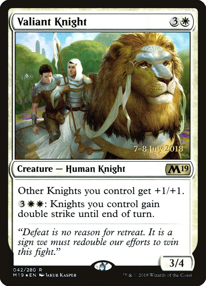 Valiant Knight  [Core Set 2019 Prerelease Promos] | Devastation Store