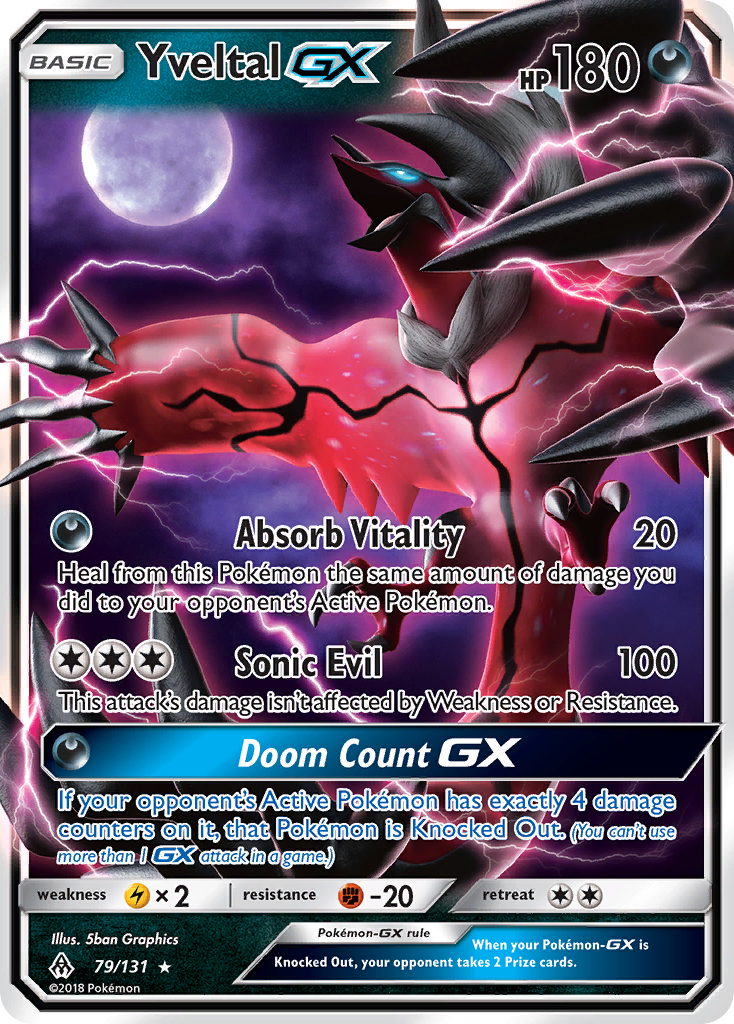 Yveltal GX (79/131) [Sun & Moon: Forbidden Light] | Devastation Store