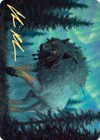 Sarulf, Realm Eater Art Card (Gold-Stamped Signature) [Kaldheim: Art Series] | Devastation Store