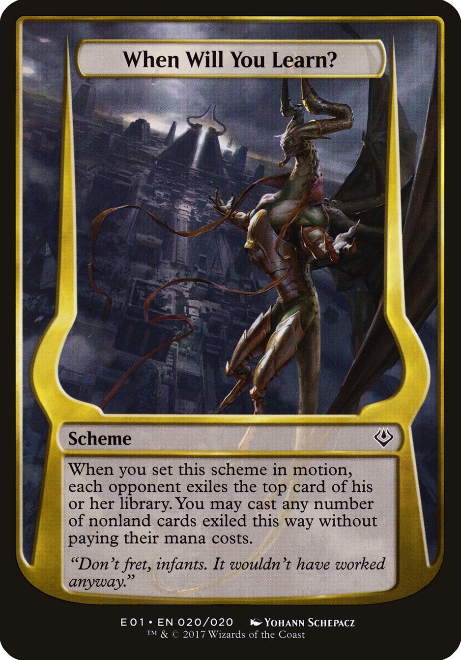 When Will You Learn? (Schemes) [Archenemy: Nicol Bolas Schemes] - Devastation Store | Devastation Store