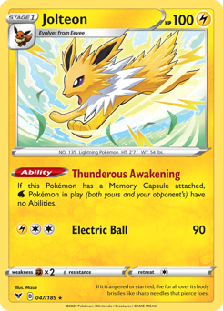Jolteon (047/185) [Sword & Shield: Vivid Voltage] | Devastation Store