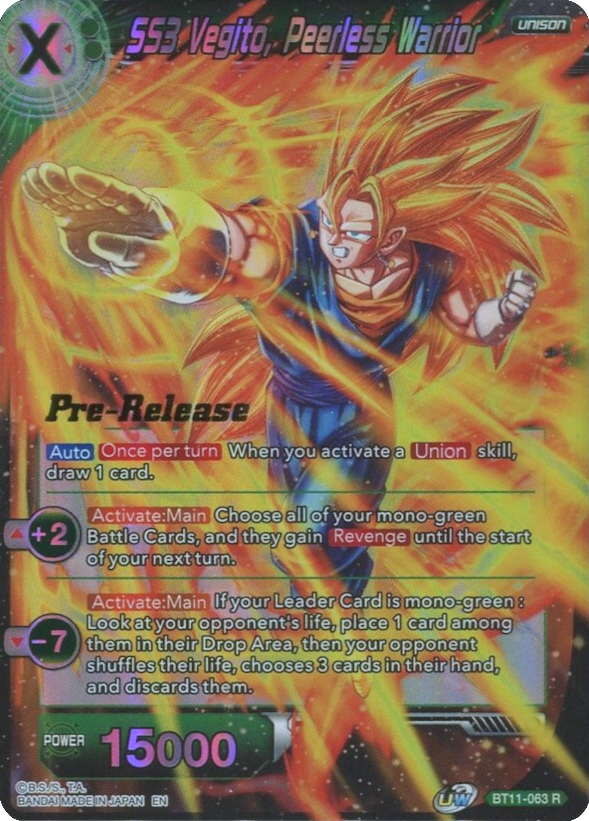 SS3 Vegito, Peerless Warrior (BT11-063) [Vermilion Bloodline Prerelease Promos] | Devastation Store