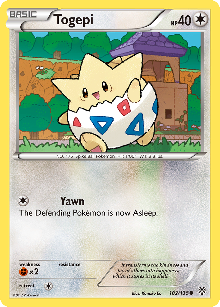 Togepi (102/135) [Black & White: Plasma Storm] | Devastation Store