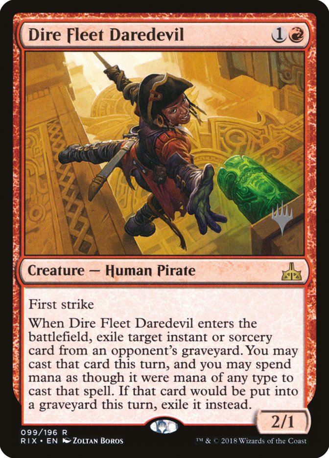 Dire Fleet Daredevil (Promo Pack) [Rivals of Ixalan Promos] | Devastation Store