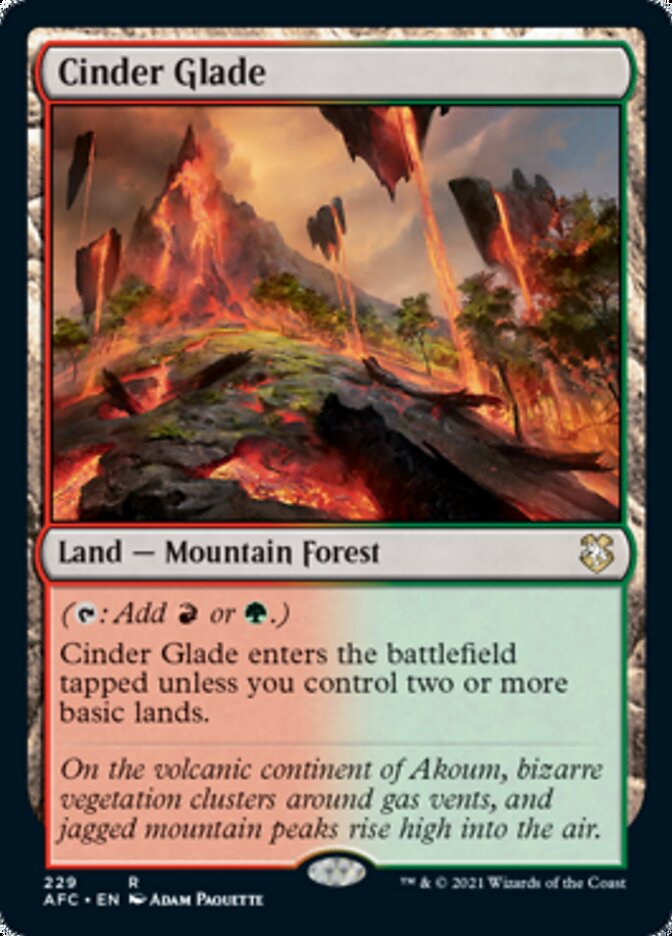 Cinder Glade [Dungeons & Dragons: Adventures in the Forgotten Realms Commander] | Devastation Store