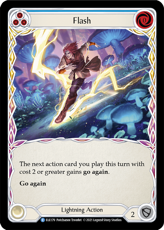 Flash (Blue) [ELE179] (Tales of Aria)  1st Edition Rainbow Foil | Devastation Store