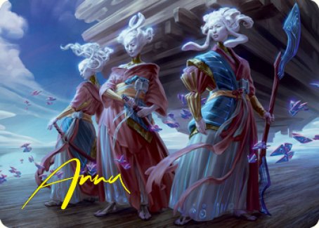 Guardians of Oboro Art Card (Gold-Stamped Signature) [Kamigawa: Neon Dynasty Art Series] | Devastation Store