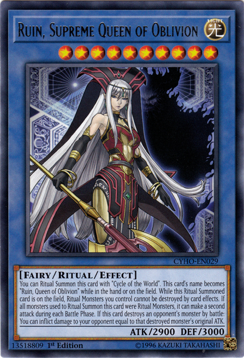Ruin, Supreme Queen of Oblivion [CYHO-EN029] Rare | Devastation Store