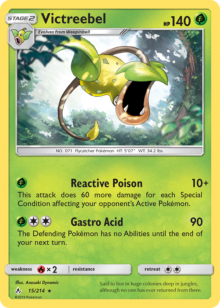 Victreebel (15/214) [Sun & Moon: Unbroken Bonds] | Devastation Store