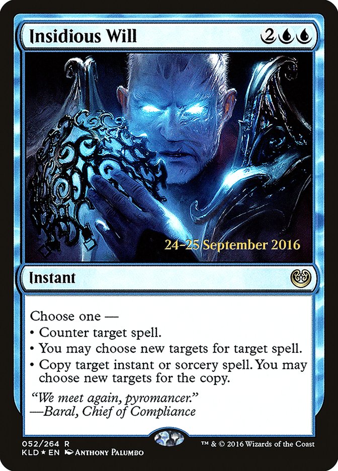 Insidious Will  [Kaladesh Prerelease Promos] - Devastation Store | Devastation Store