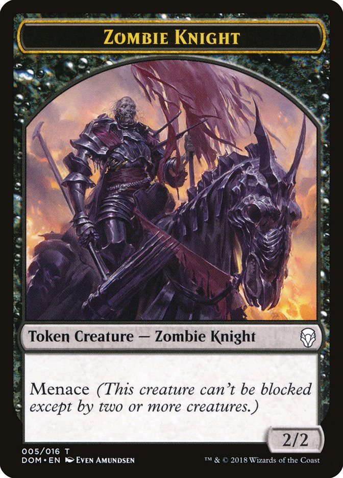 Zombie Knight [Dominaria Tokens] - Devastation Store | Devastation Store