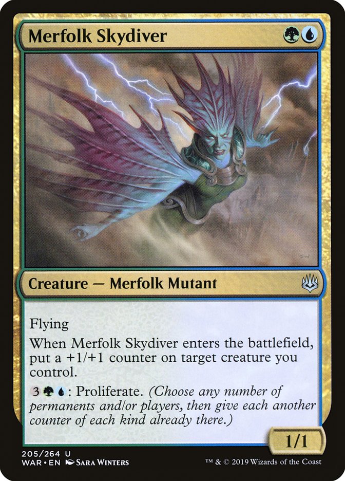 Merfolk Skydiver [War of the Spark] | Devastation Store