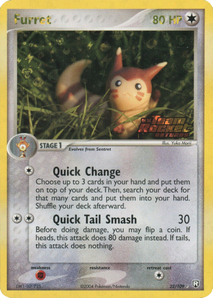 Furret (22/109) (Stamped) [EX: Team Rocket Returns] | Devastation Store