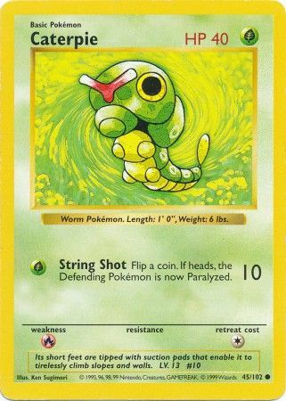 Caterpie (45/102) [Base Set Shadowless Unlimited] | Devastation Store