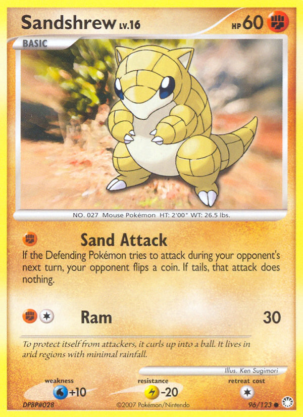 Sandshrew (96/123) [Diamond & Pearl: Mysterious Treasures] | Devastation Store