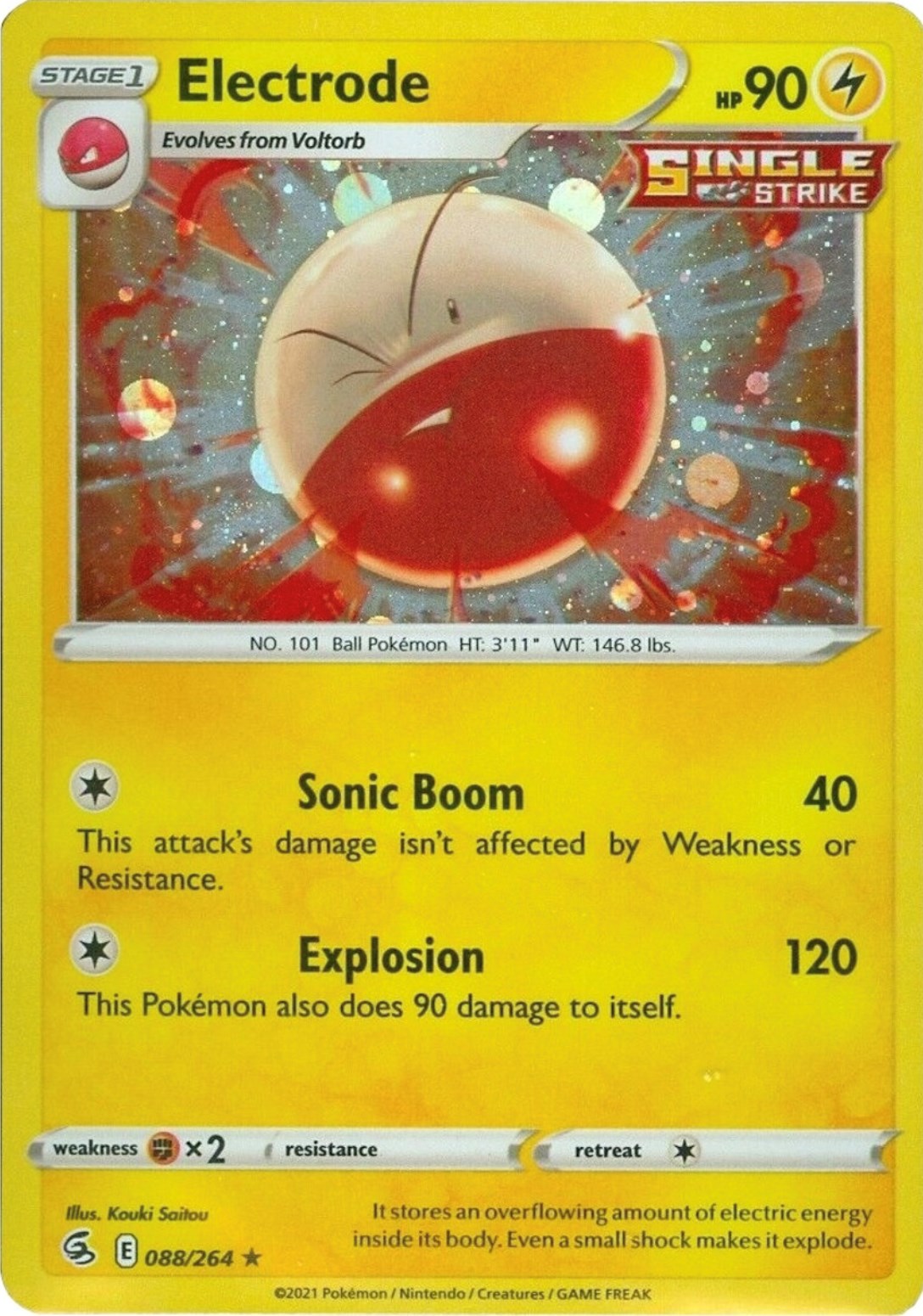 Electrode (088/264) (Cosmos Holo) [Sword & Shield: Fusion Strike] | Devastation Store