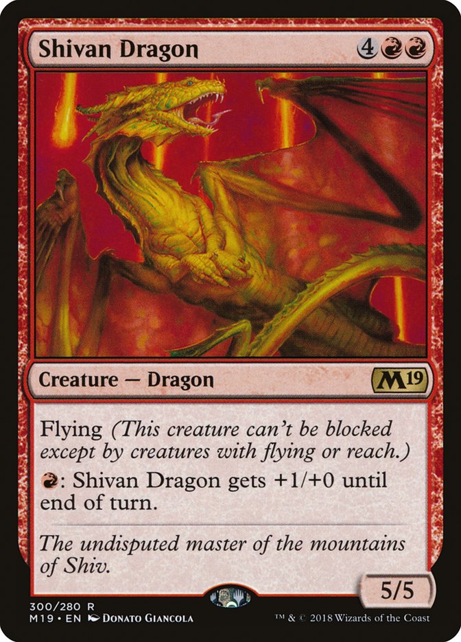 Shivan Dragon [Core Set 2019] | Devastation Store