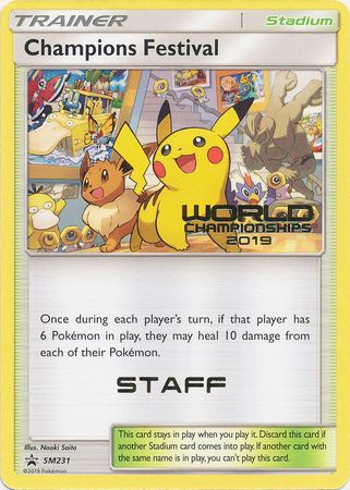 Champions Festival (SM231) (Staff 2019) [Sun & Moon: Black Star Promos] | Devastation Store